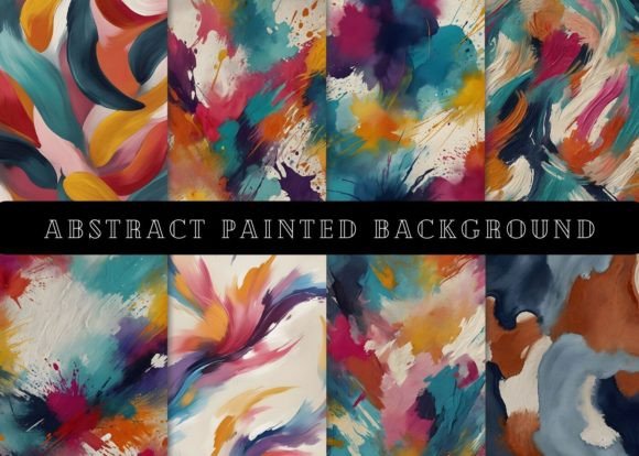 24 Abstract Painted Backgrounds: A Designer's Toolkit for Visual Impact