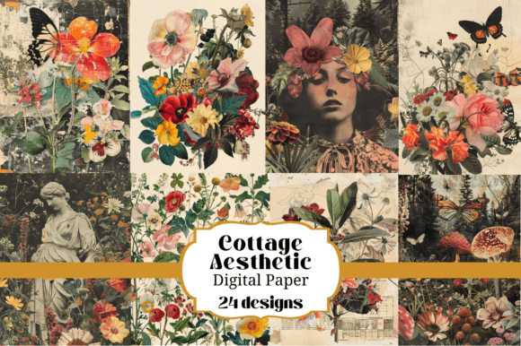 24 Cottage Aesthetic Floral Backgrounds for Crafting
