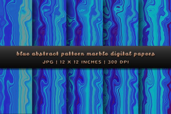 Blue Abstract Pattern Marble Digital Papers: A Designer's Guide