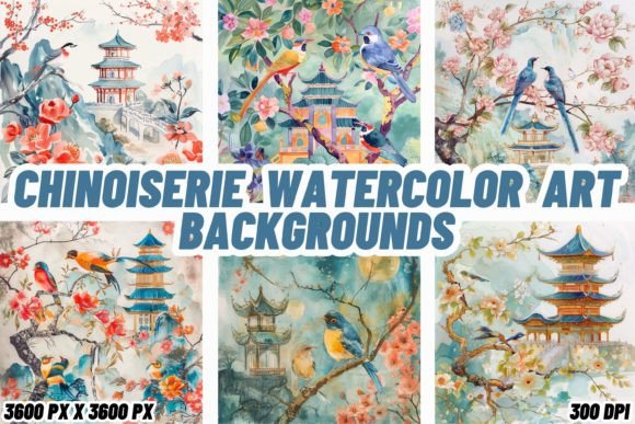 Chinoiseries Watercolor Art Backgrounds: A Designer's Guide