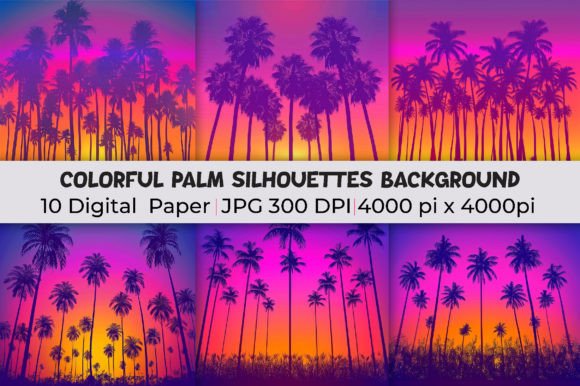 Colorful Palm Silhouettes: Your Go-To for Vibrant Visuals
