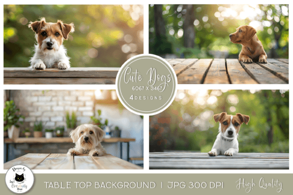 Elevate Your Brand with Dog Table Top Backgrounds | Pet Mockups