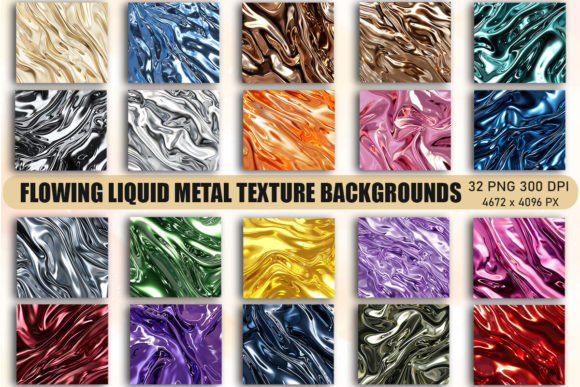 Elevate Your Projects with Flowing Liquid Metal Texture Backgrounds