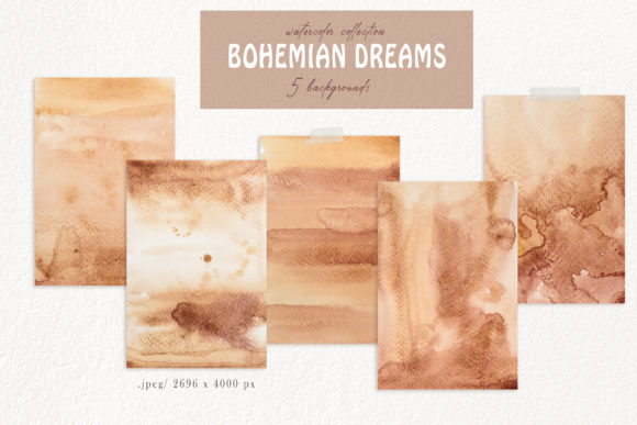 Elevate Your Projects with Watercolor Beige Abstract Backgrounds