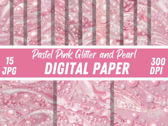 Embrace Whimsy with Pastel Pink Glitter Pearl Backgrounds