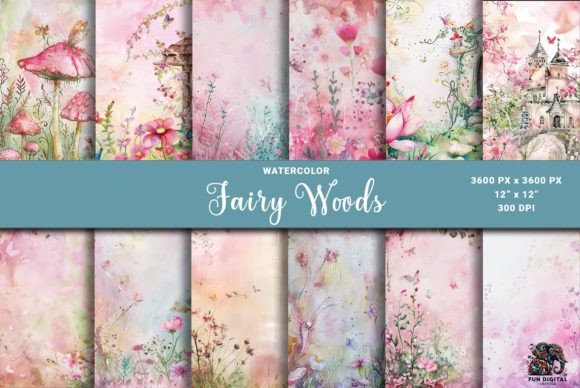 Enchanting Soft Pink Fairy Woods Backgrounds for Creatives