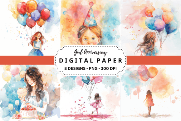 Girl Anniversary Backgrounds: A Designer's Toolkit for Memorable Projects