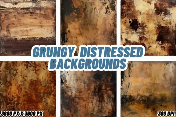 Grungy Distressed Backgrounds: A Blend of Vintage Charm and Urban Edge