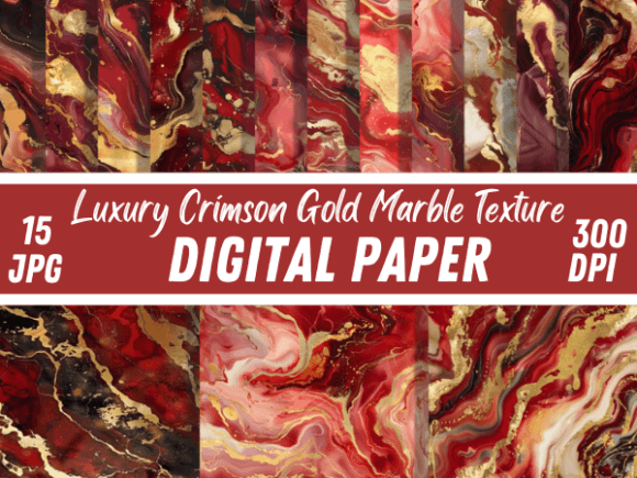 Luxury Crimson Gold Marble Backgrounds: A Designer's Asset