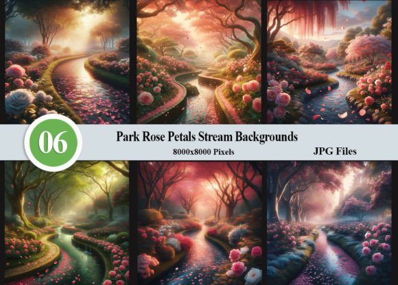 Transform Your Photos with Park Rose Petals Stream Backgrounds