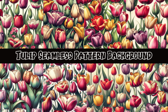Tulip Seamless Pattern Backgrounds: Fresh Design Potential