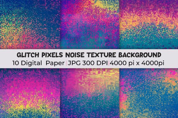 Unleash Digital Artistry with Glitch Pixels Noise Texture Backgrounds