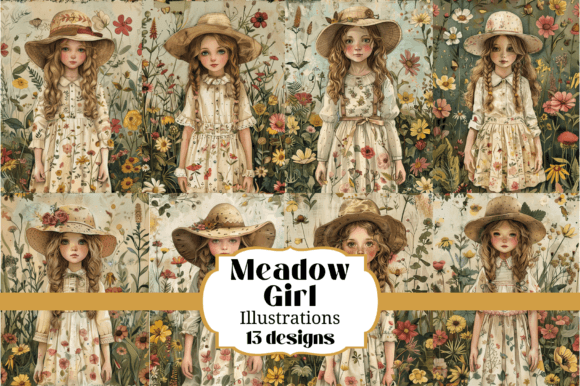 Unlocking Creativity with 13 Meadow Girl Illustration Backgrounds