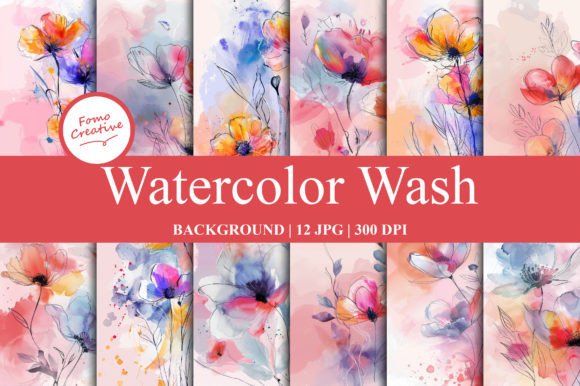 Watercolor Wash Backgrounds for Creative Projects